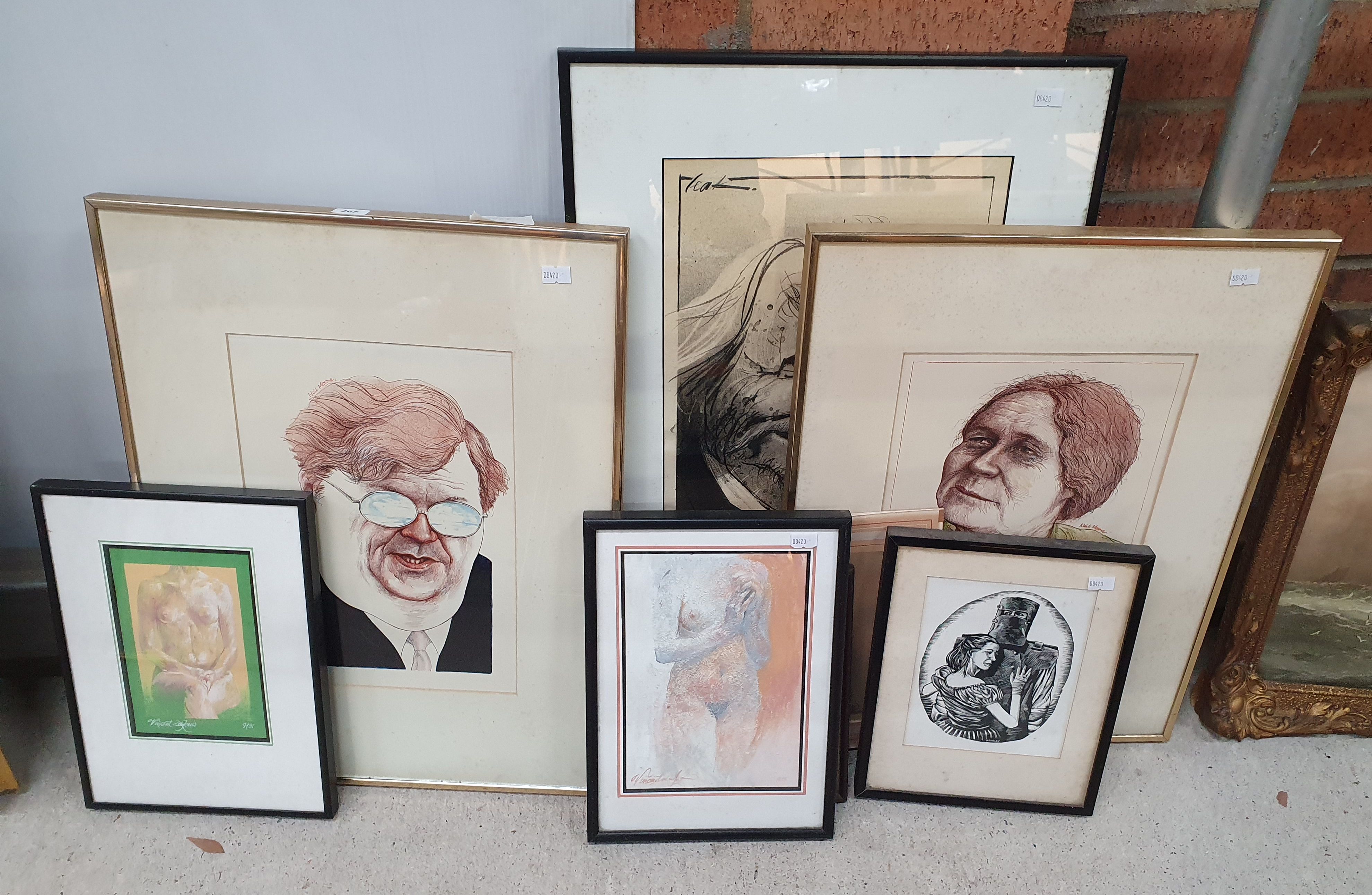 A GROUP OF PORTRAITS AND ETCHINGS