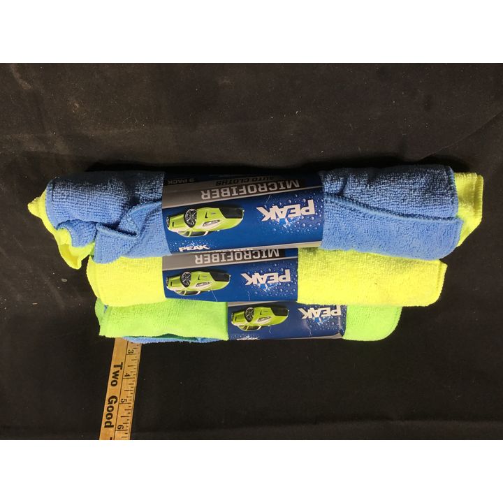(3) Peak 3pk Microfiber Auto Cloths