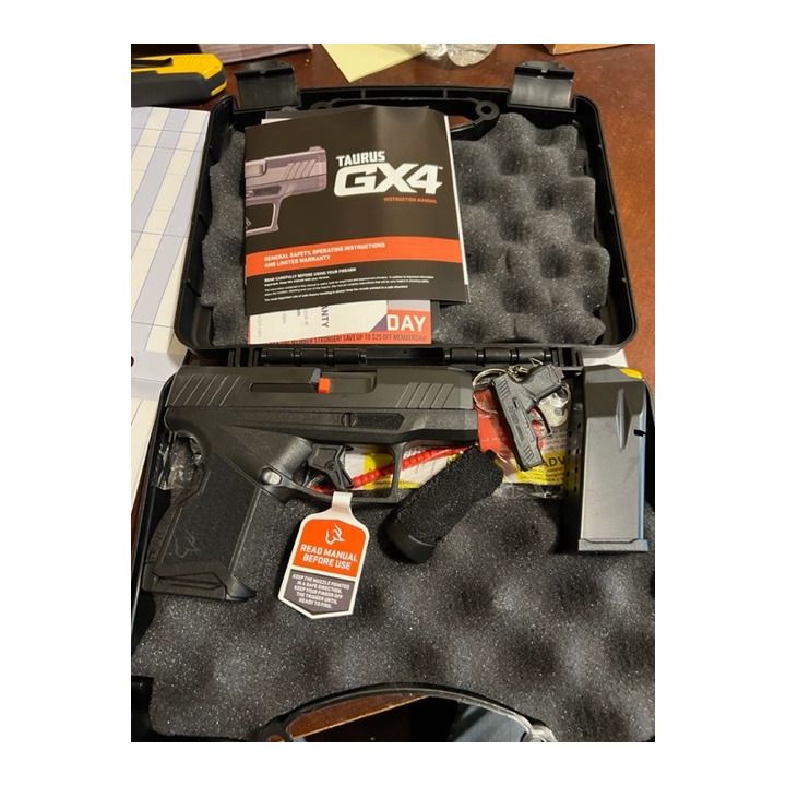 Taurus GX4 Black 9mm Semi-Auto Pistol 3'' Barrel 2-11rd Clips