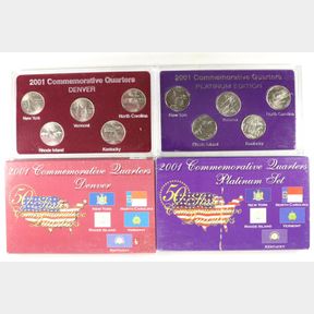 2-2001 US 50 STATE QUARTERS PROOF SETS DENVER AND