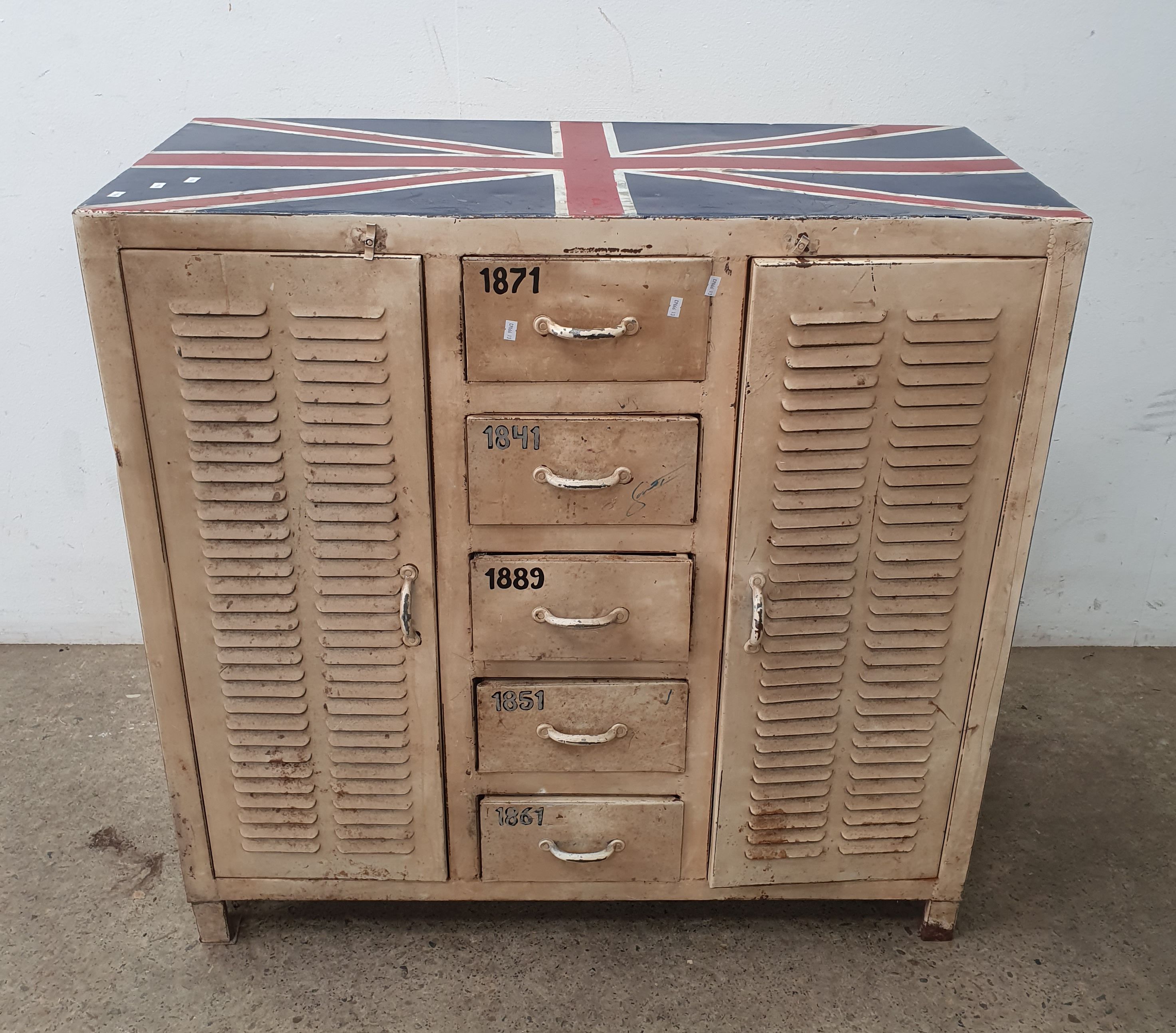 An Industrial Style Metal Cabinet