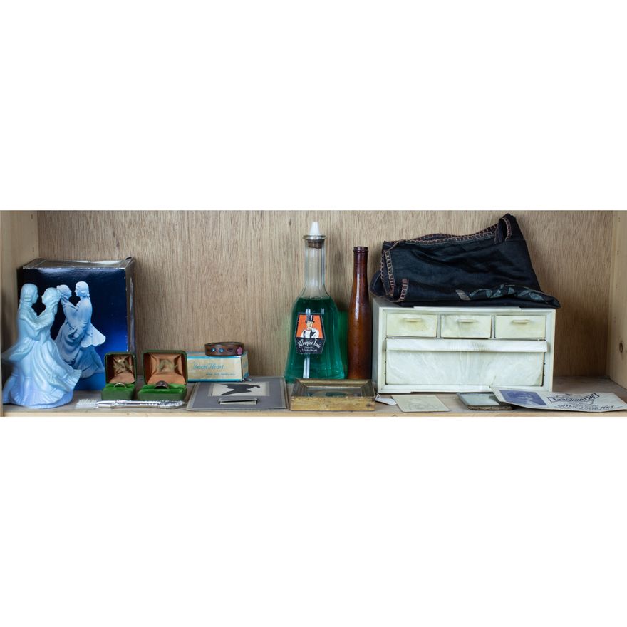 Assembled group of mainly vintage ladies dresser articles