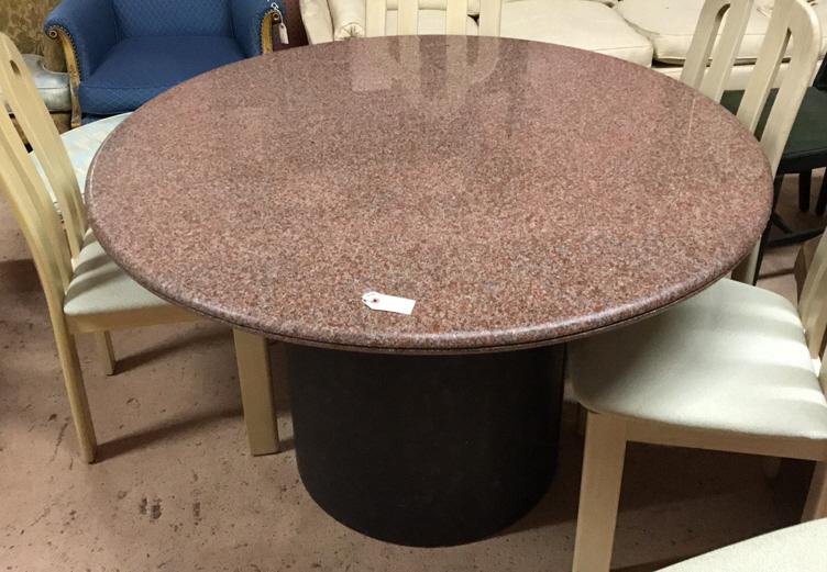 Round Granite Dining Table Lofty, Round Granite Kitchen Table And Chairs