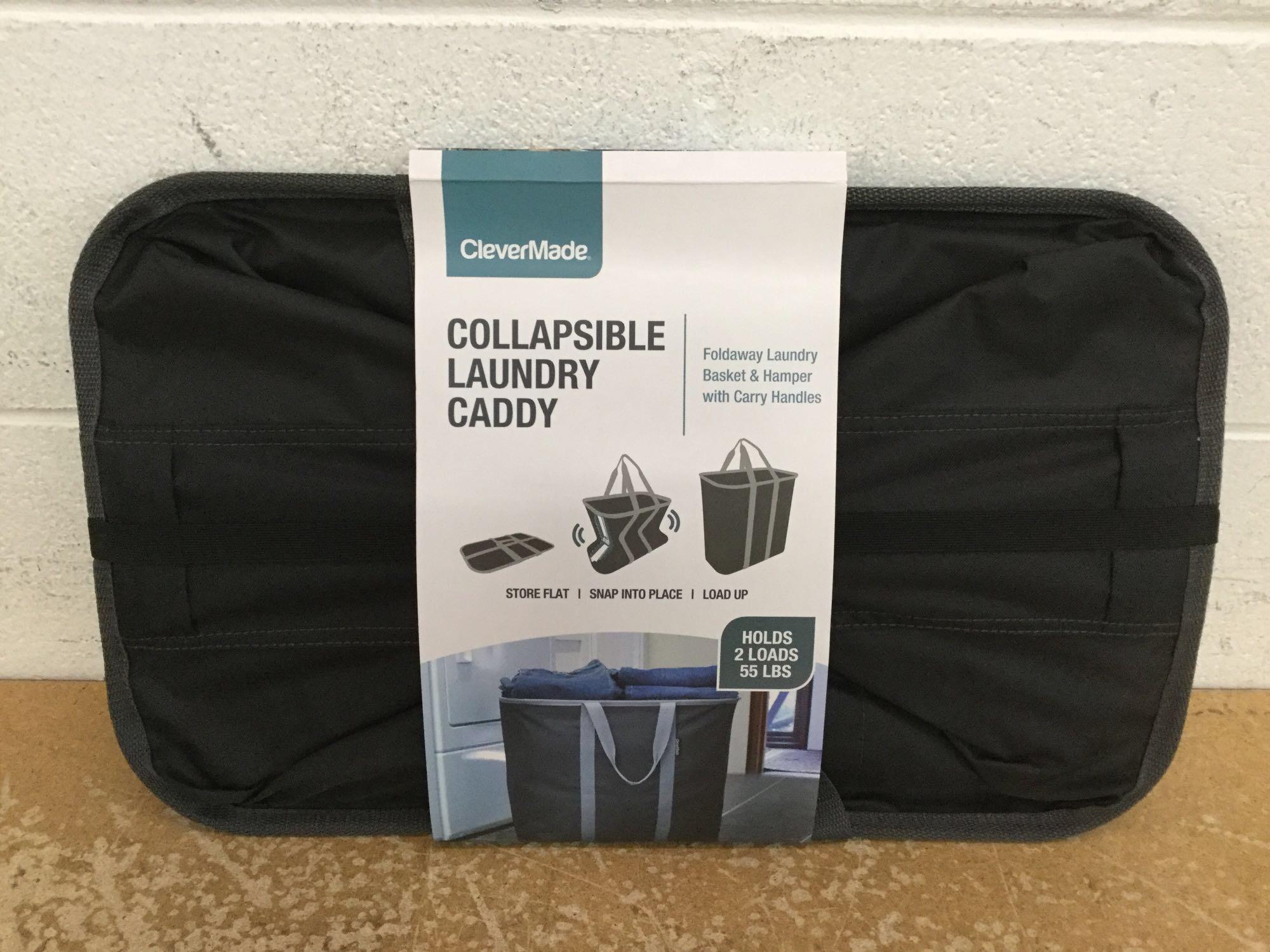 clevermade snapbasket laundrycaddy pop-up hamper: collapsible