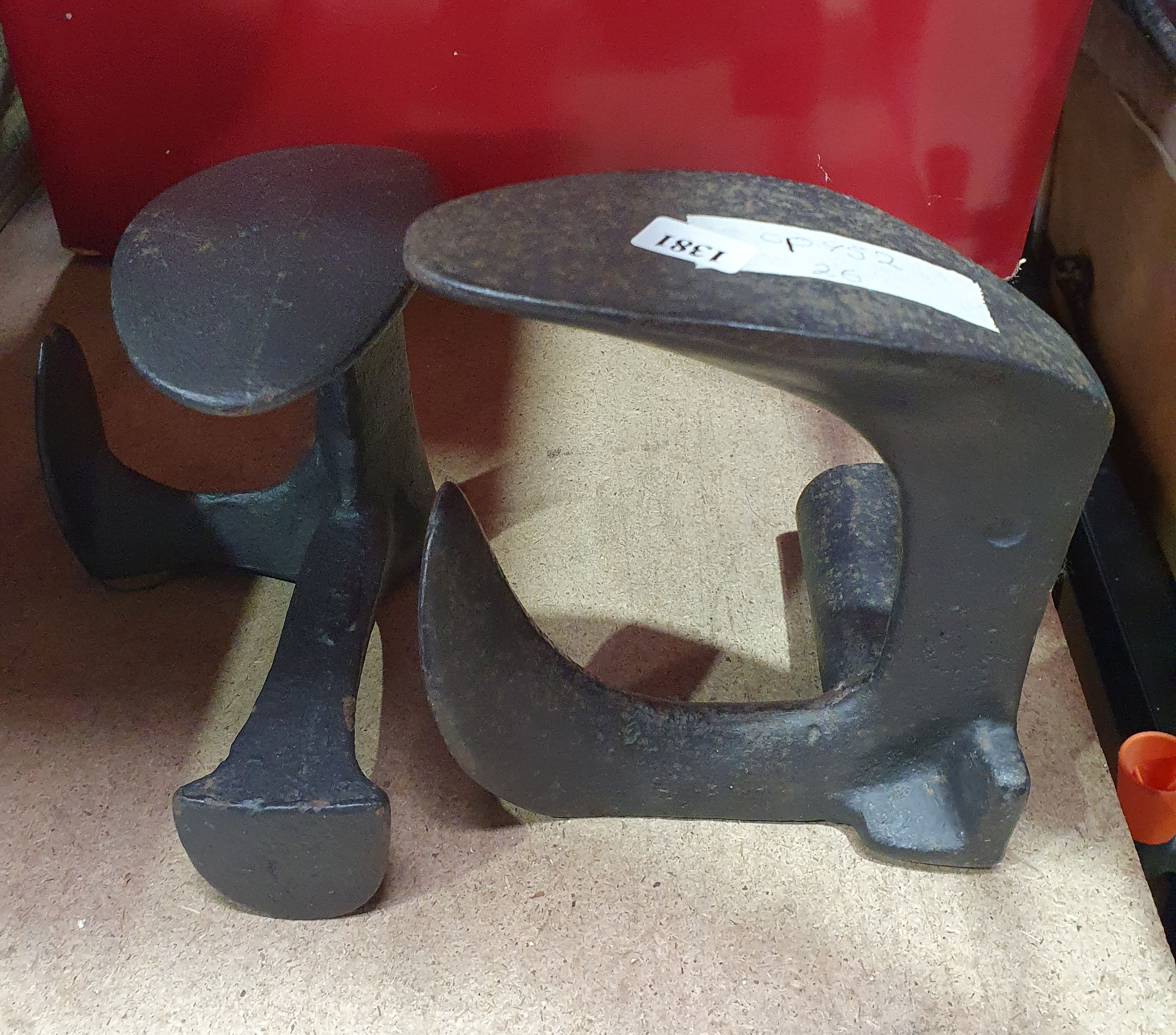 Two Cast Iron Shoe Lasts