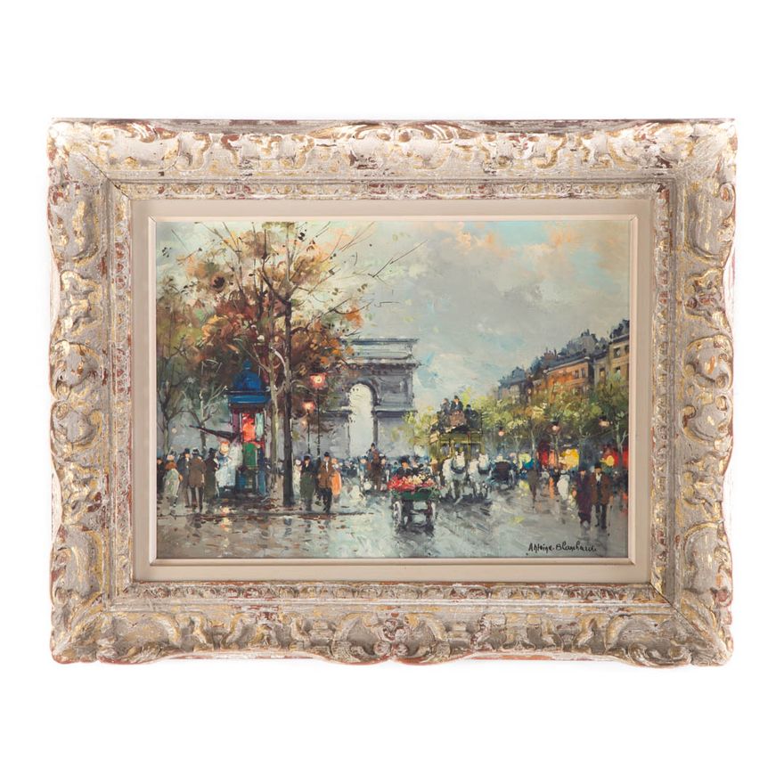 Antoine Blanchard. Avenue de Champs-Elysees, oil
