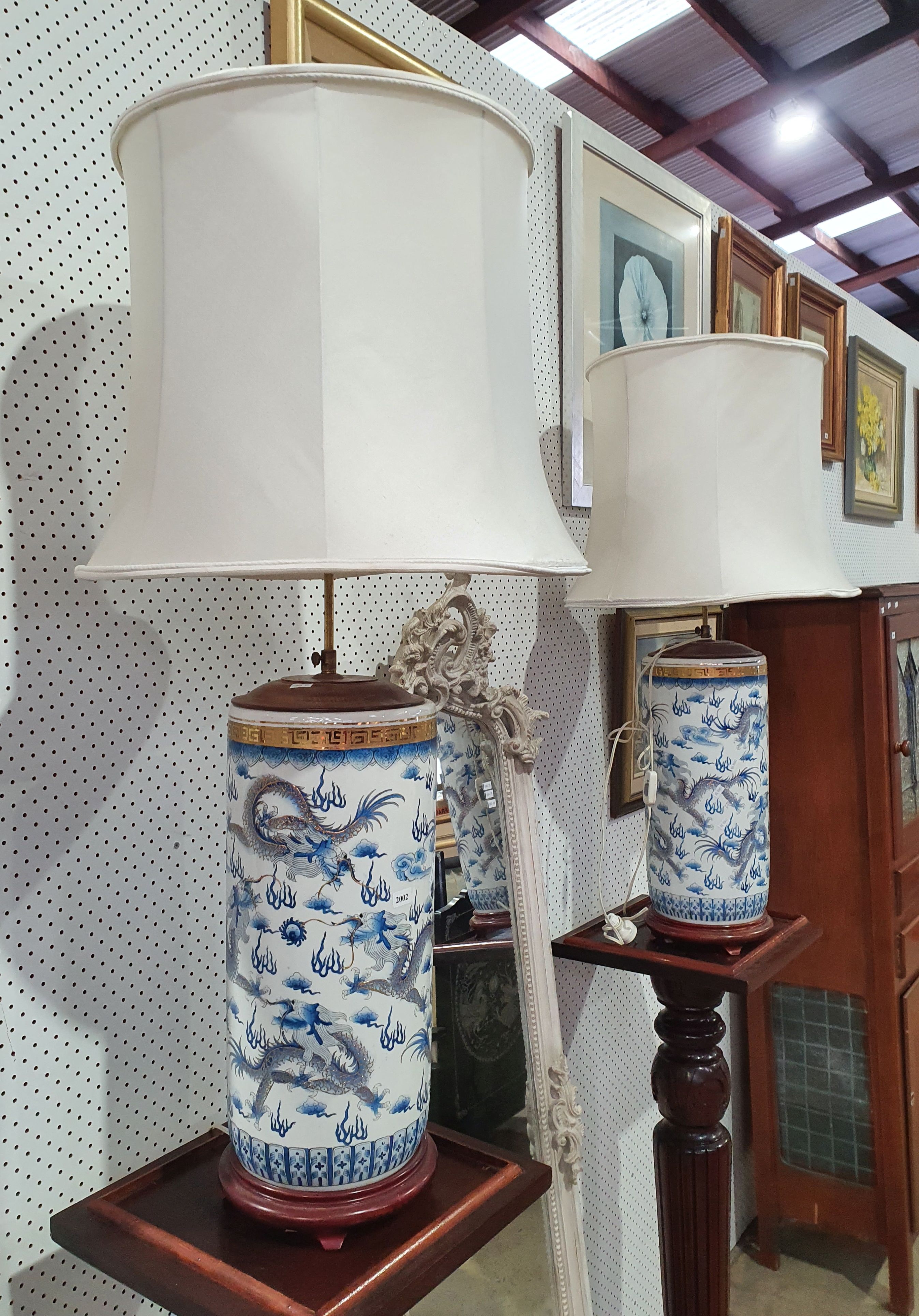 2002 · A PAIR OF ORIENTAL STYLE TABLE LAMPS
