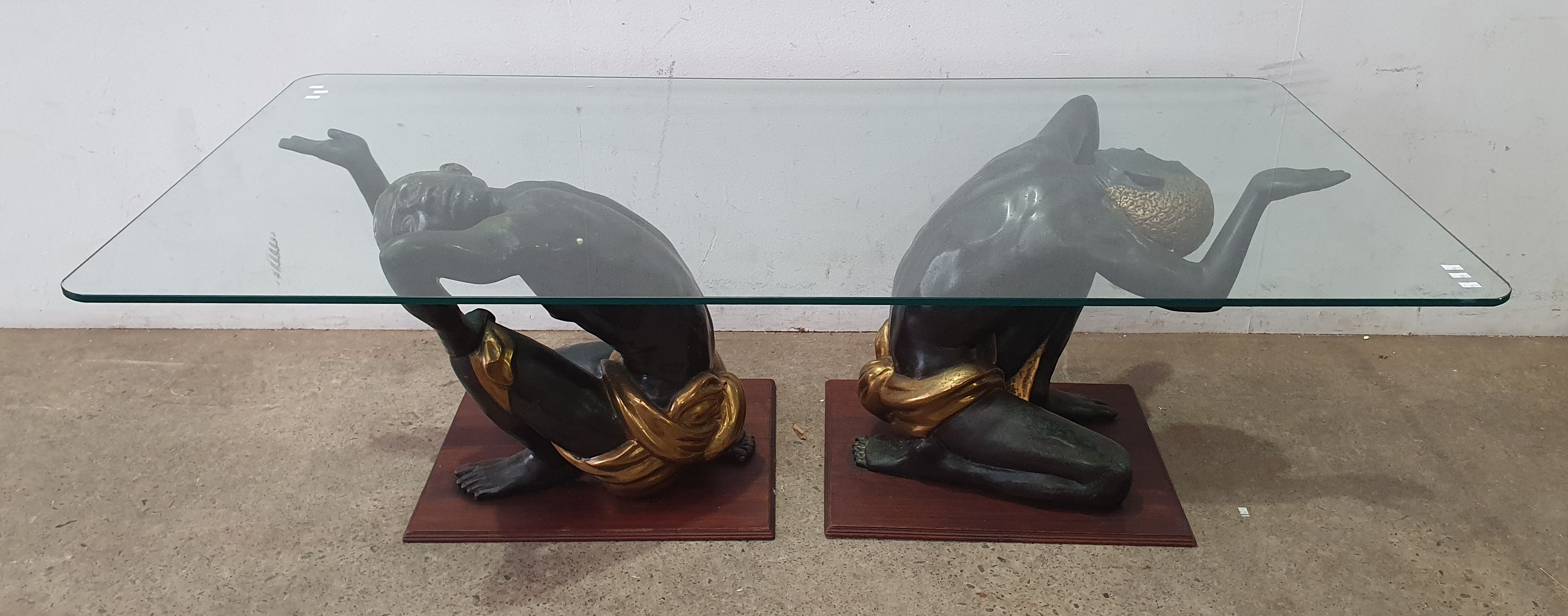 A Vintage Blackamoor Figural Coffee Table