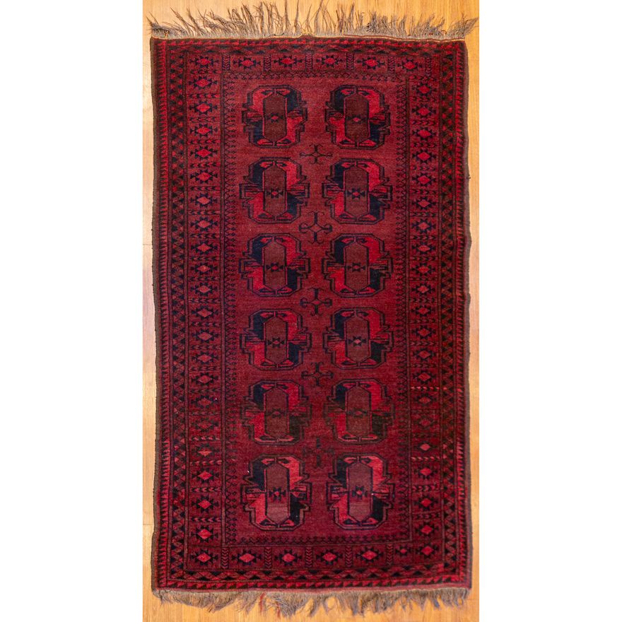 Bokhara Rug, Afghanistan, 3.7 x 6.1
