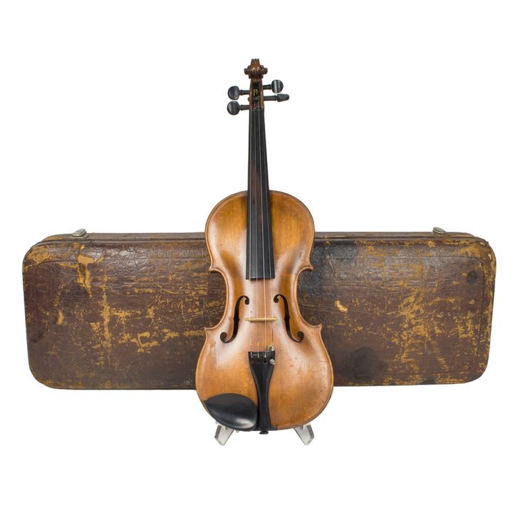 An old German Violin bearing the label of 'Anton Jirowsky, Giegenmacher