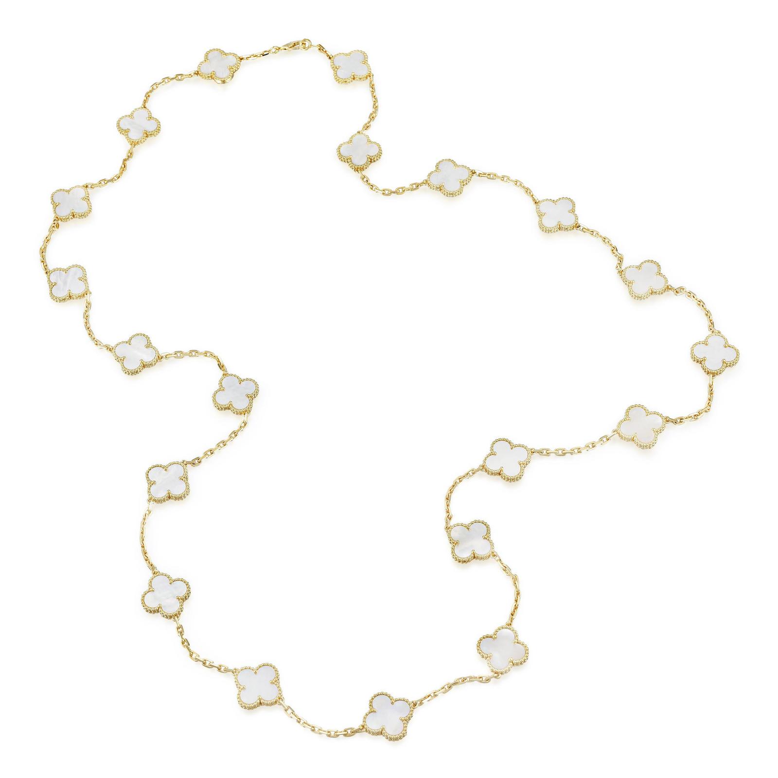 Gold and Mother-of-Pearl 'Vintage Alhambra' Necklace, France