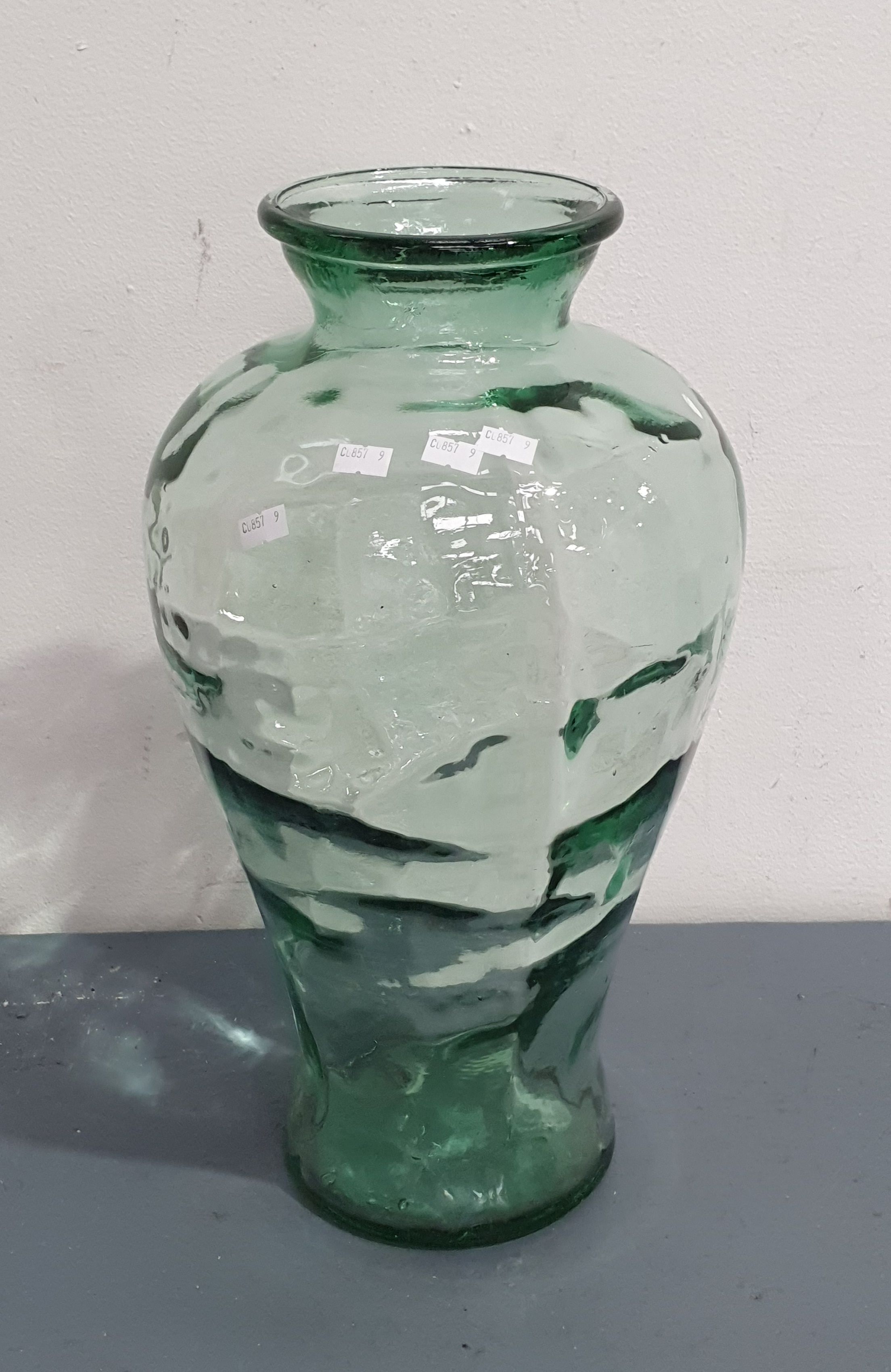 A GREENGLASS VASE