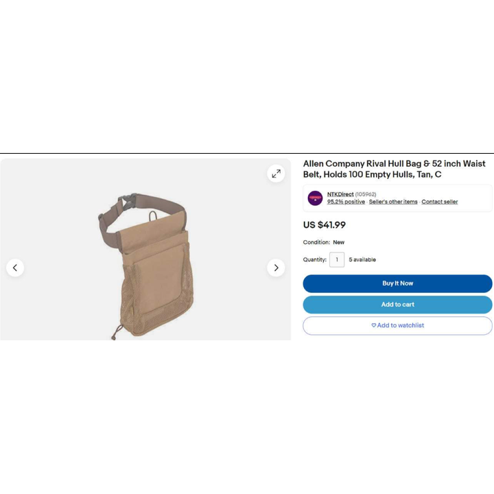 Allen Rival Hull Bag - Holds 100 Shells