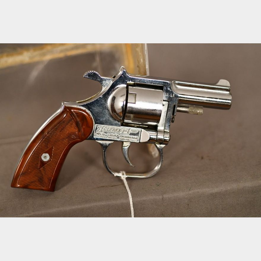 Cleke Clerke 1st, .22 cal. revolver, Nickel, 2 1/4