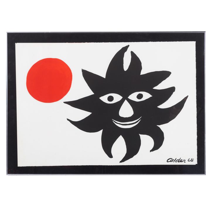 Alexander Calder. "Red Sun," lithograph