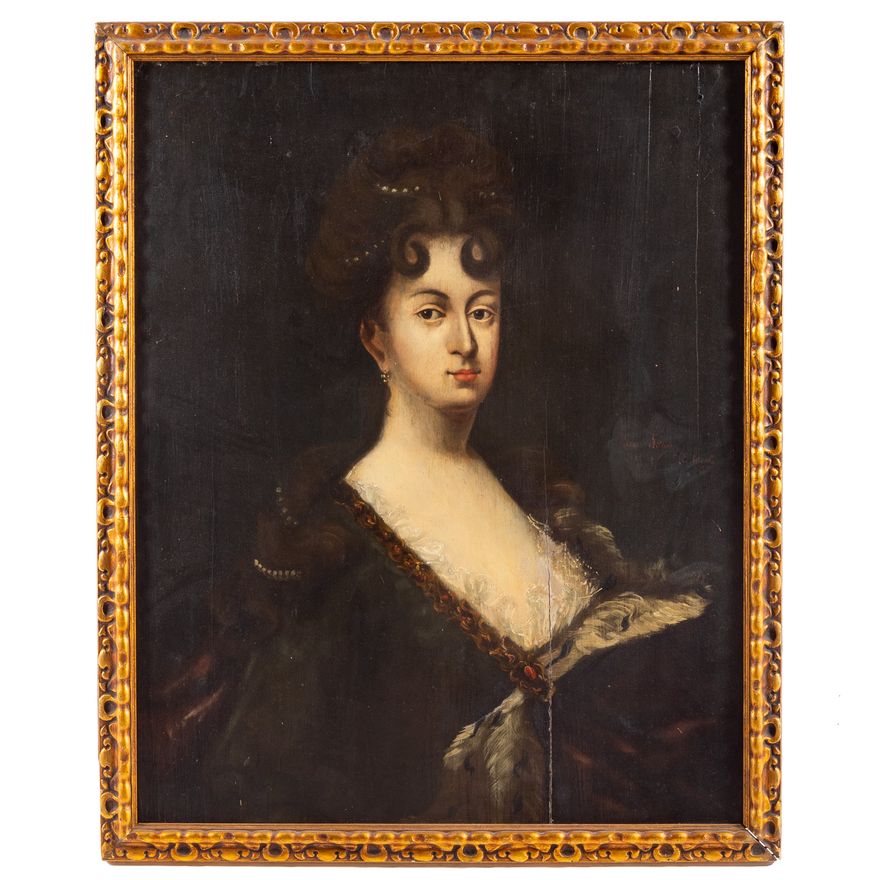 English School, 17th c. Portrait of a Lady, oil