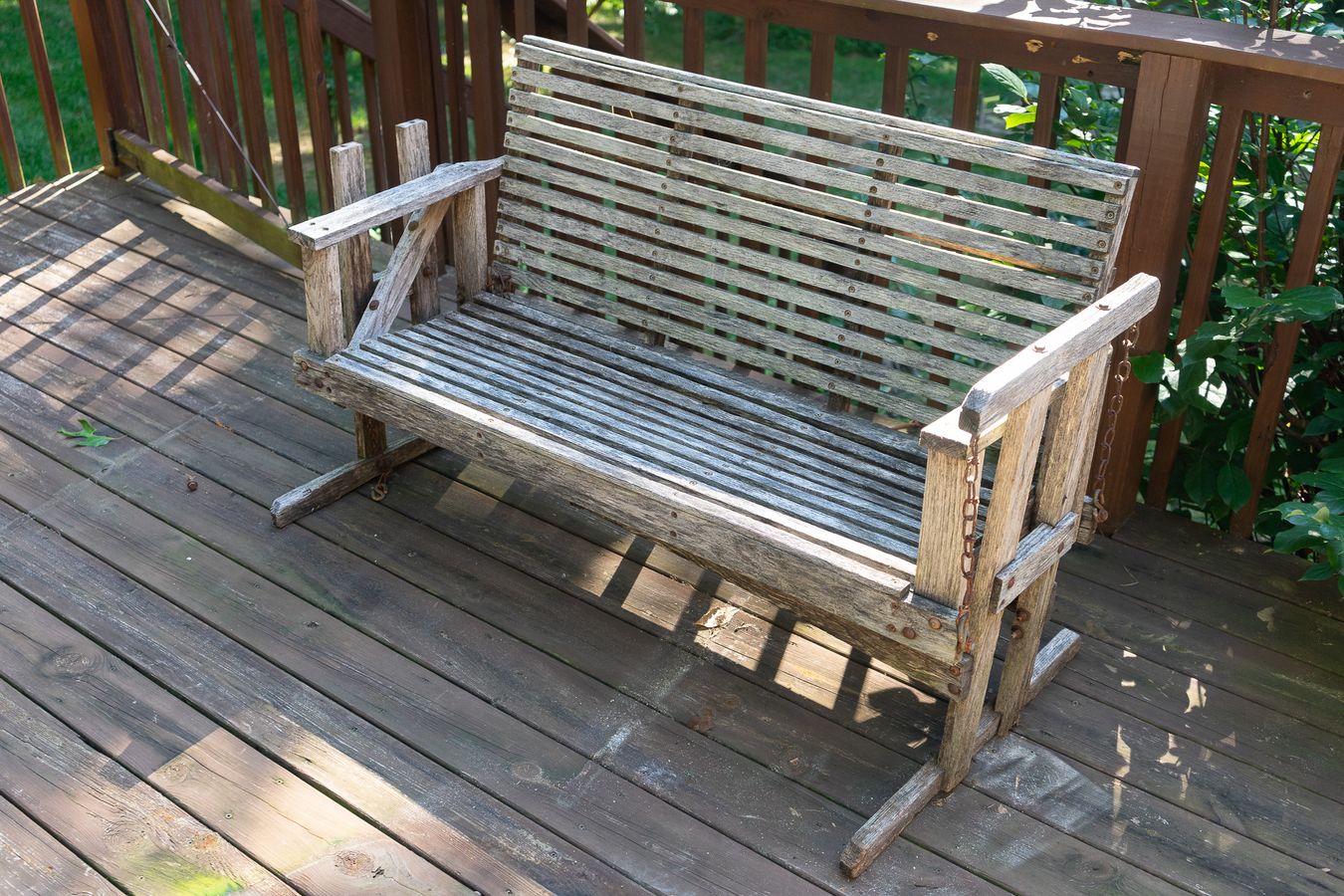 Wooden Glider Bench Harritt Group, Inc