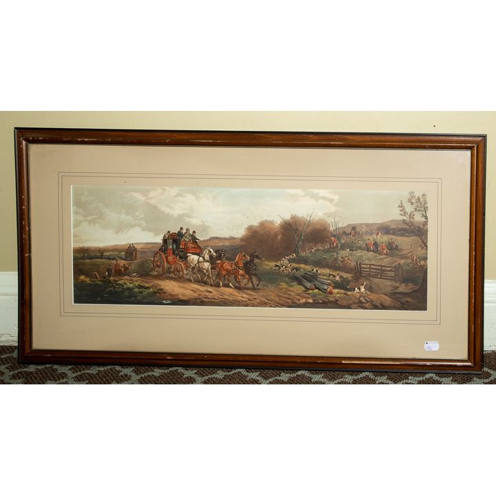 Stagecoach and Hunt Print