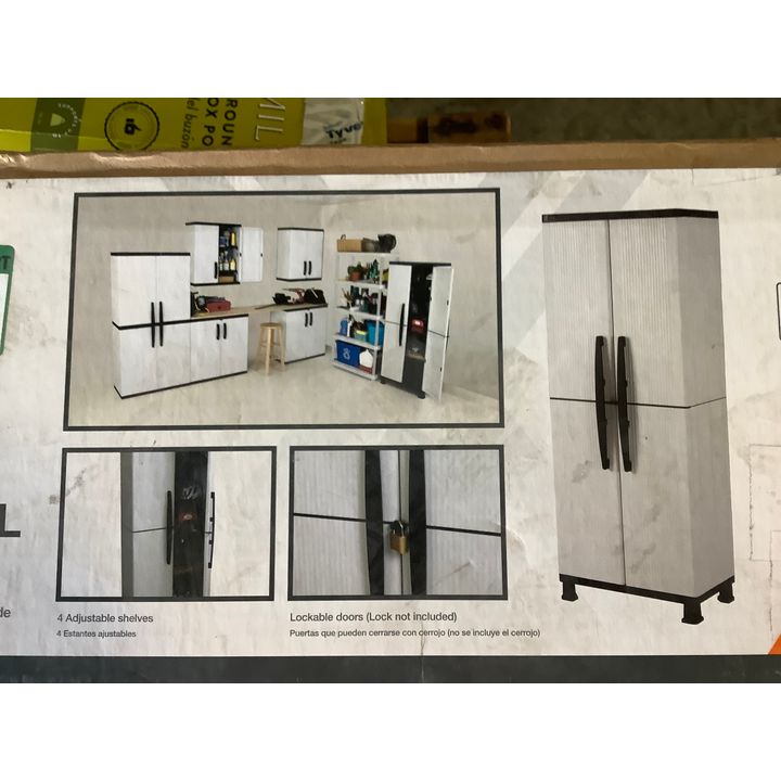 HDX Plastic 27x15x68'' Utility Cabinet