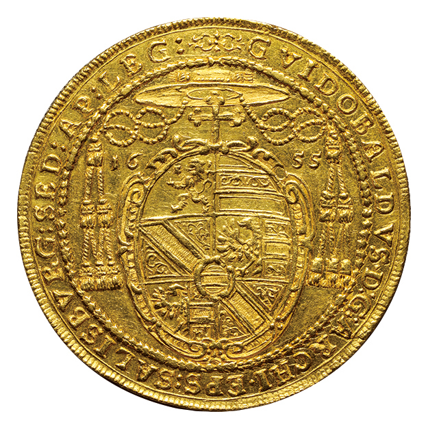 オーストリア・ザルツブルク グイトバルト(1654-1668) 5ダカット金貨 
