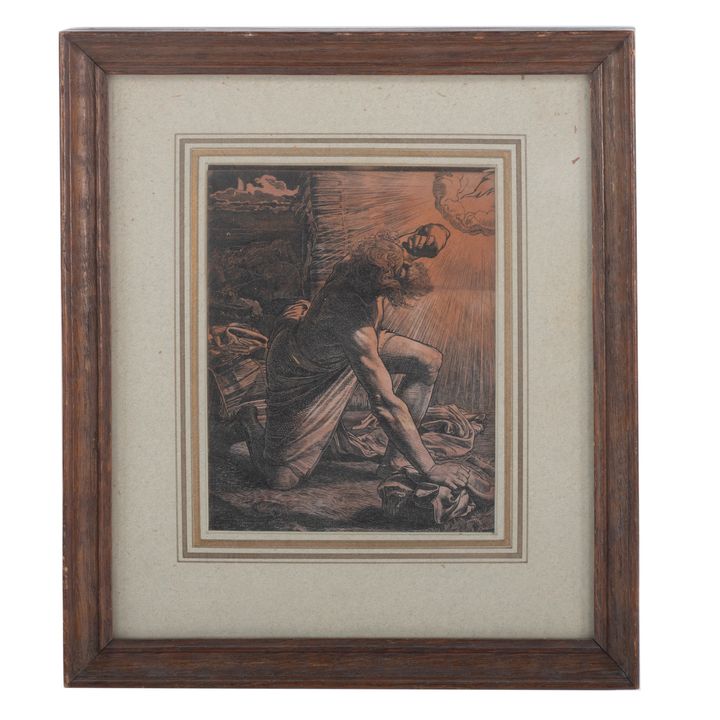 After F. Sandys. Original wood engraving block