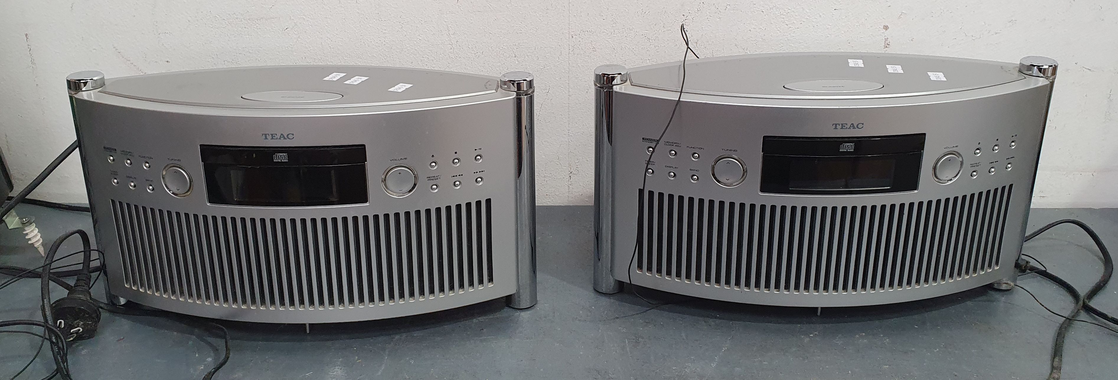 Two Teac Alarm Clock Radio