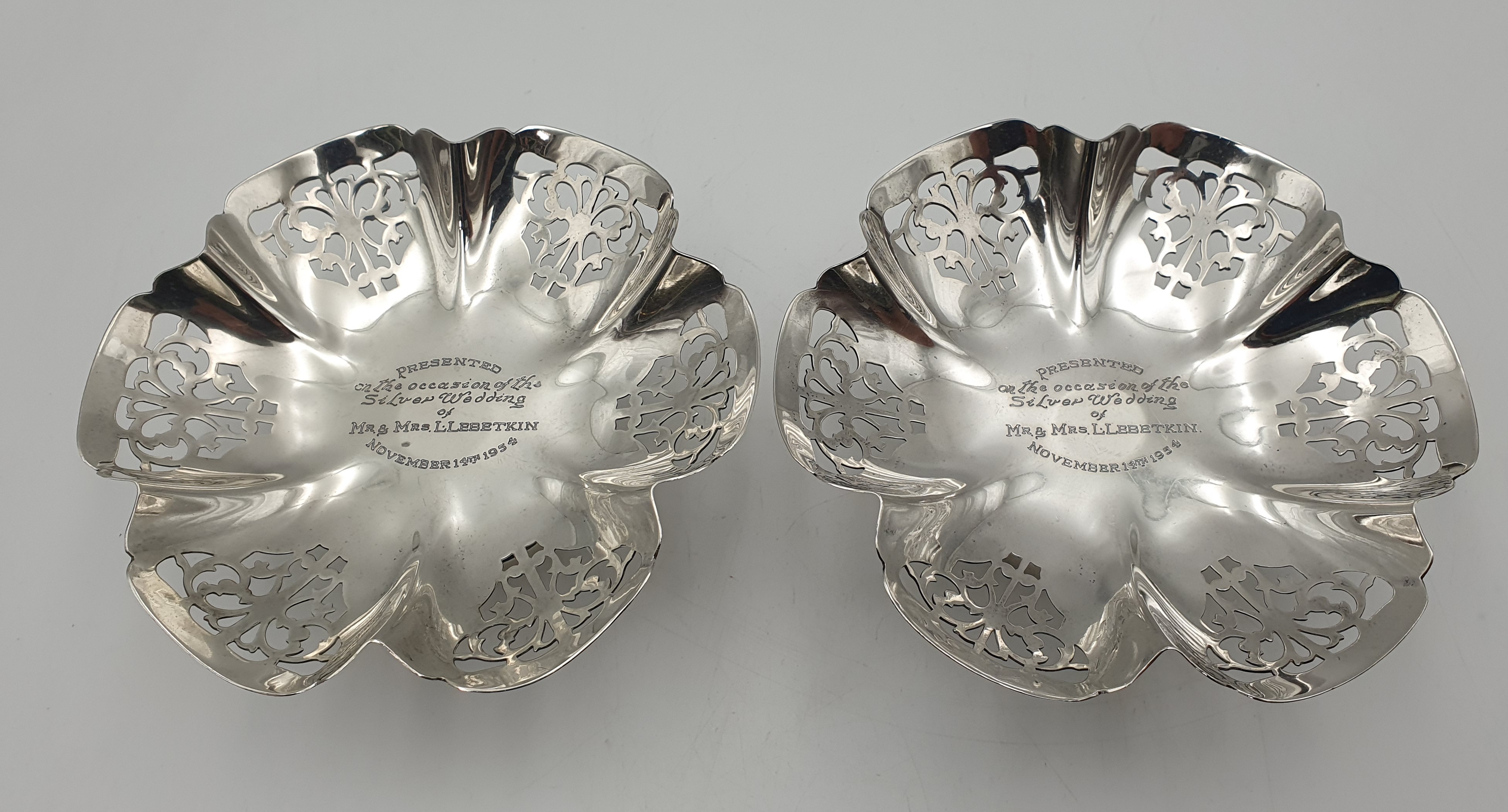 A Pair Of Elizabeth Ii Silver Tazzas