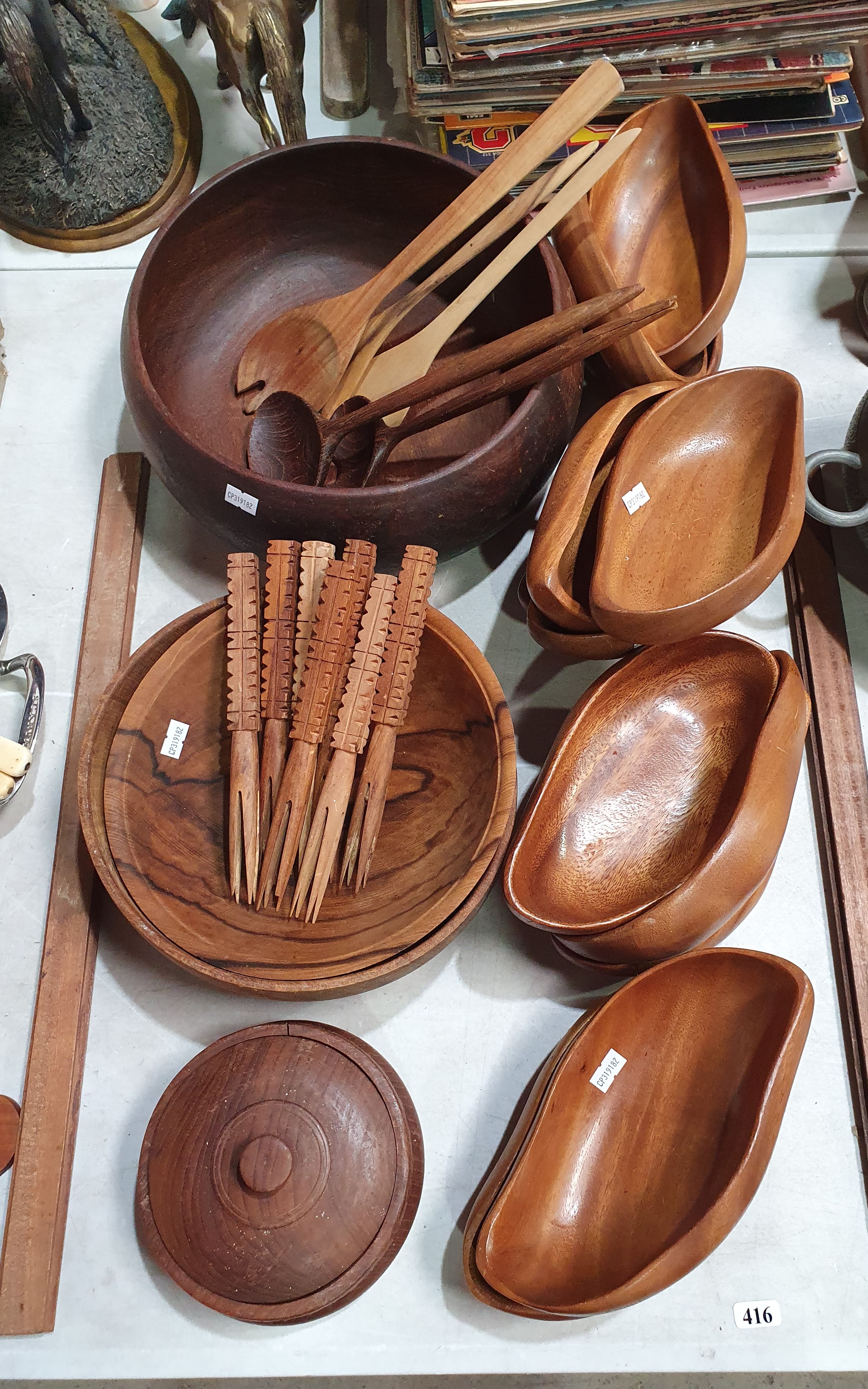 A Collection Of Wooden Serving Ware