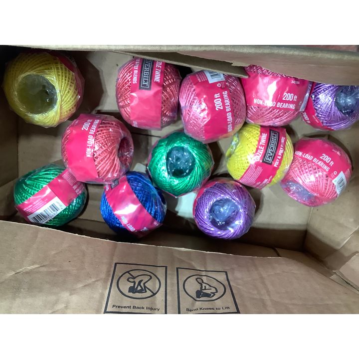 (12) Everbilt 200ft  Dazzle Twine Poly & Poly Blends Non-Load Bearing
