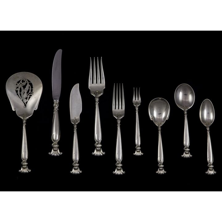 A (lot of 76) Wallace Romance of the Sea sterling flatware service