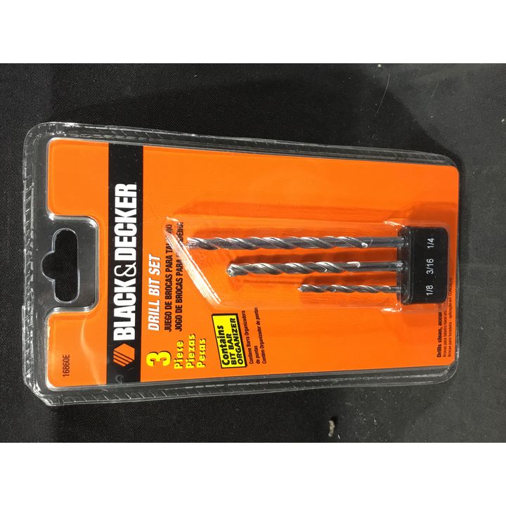 Black+Decker 3pc Drill Bit Set