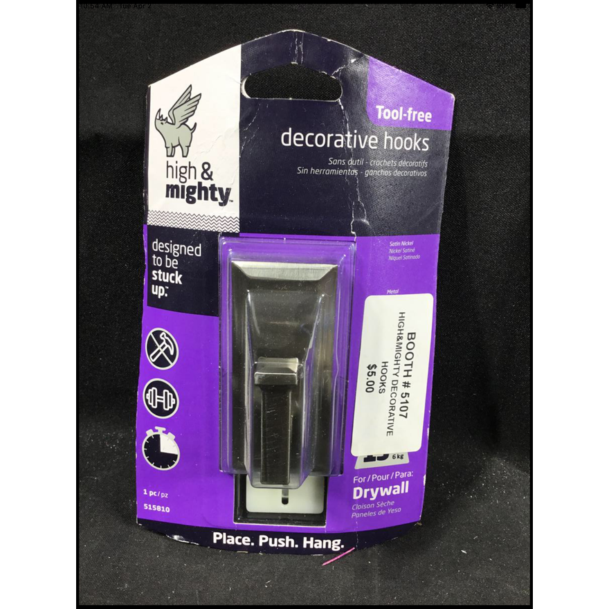 High & Mighty Decorative Hook 15lb Weight Capacity