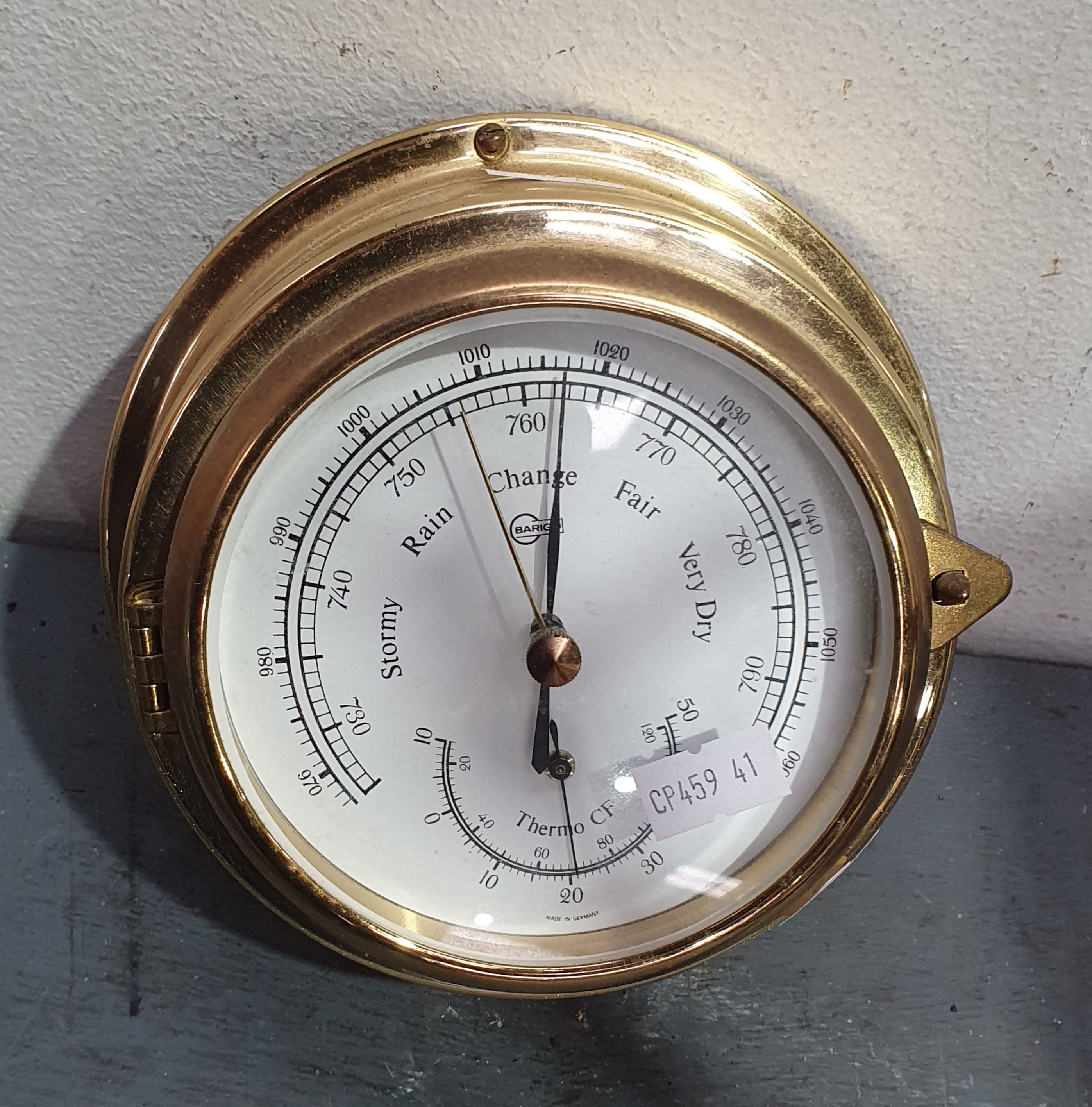 A BRASS BAROMETER