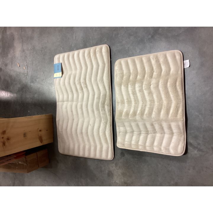 Bath Mat w/ Anti Skid Back- Tan 32'' x 19'' AND 24'' x 18''