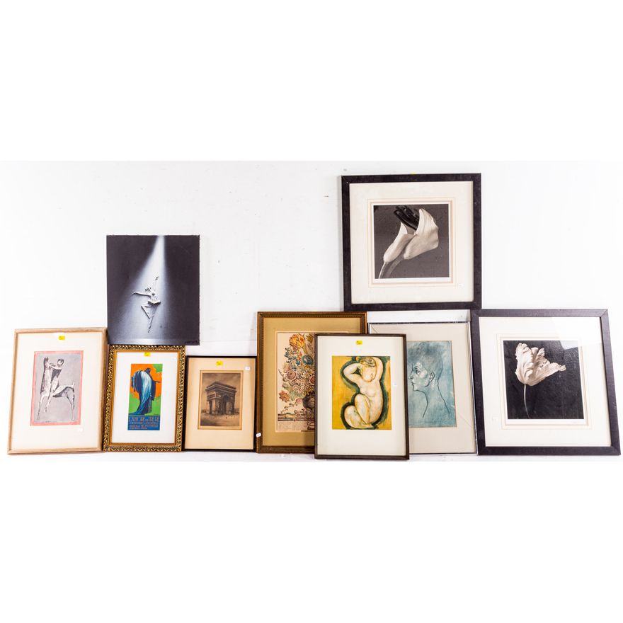 Nine Assorted Framed Artworks