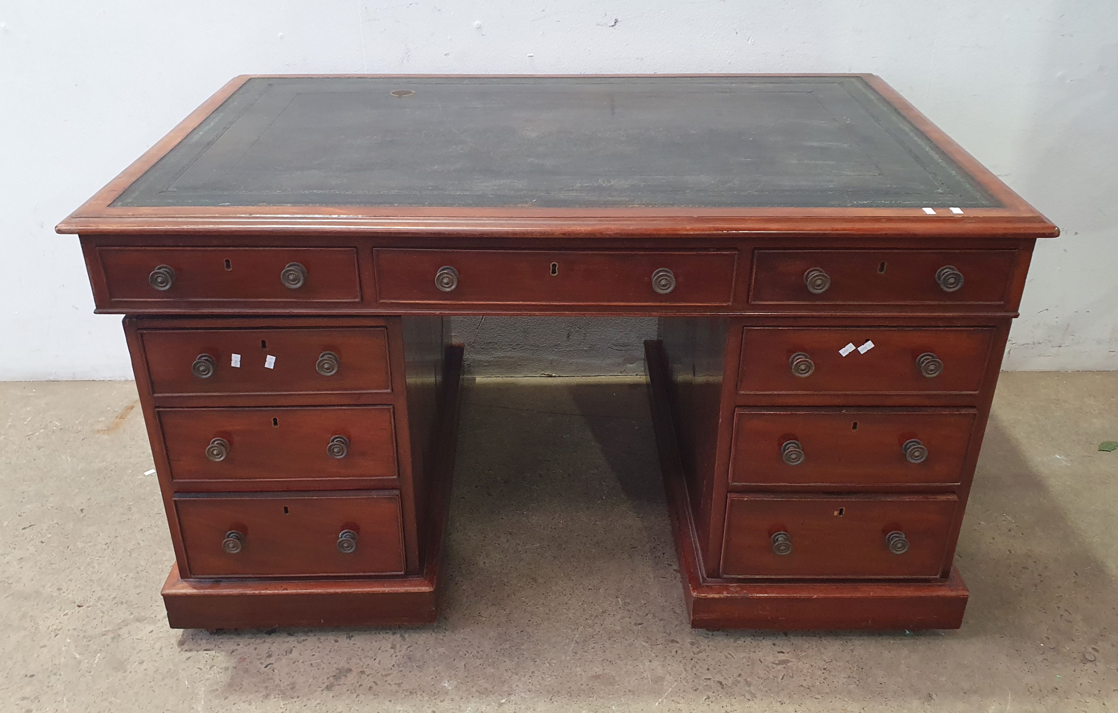 2002 · A VICTORIAN MAHOGANY DOUBLE PEDESTAL DESK