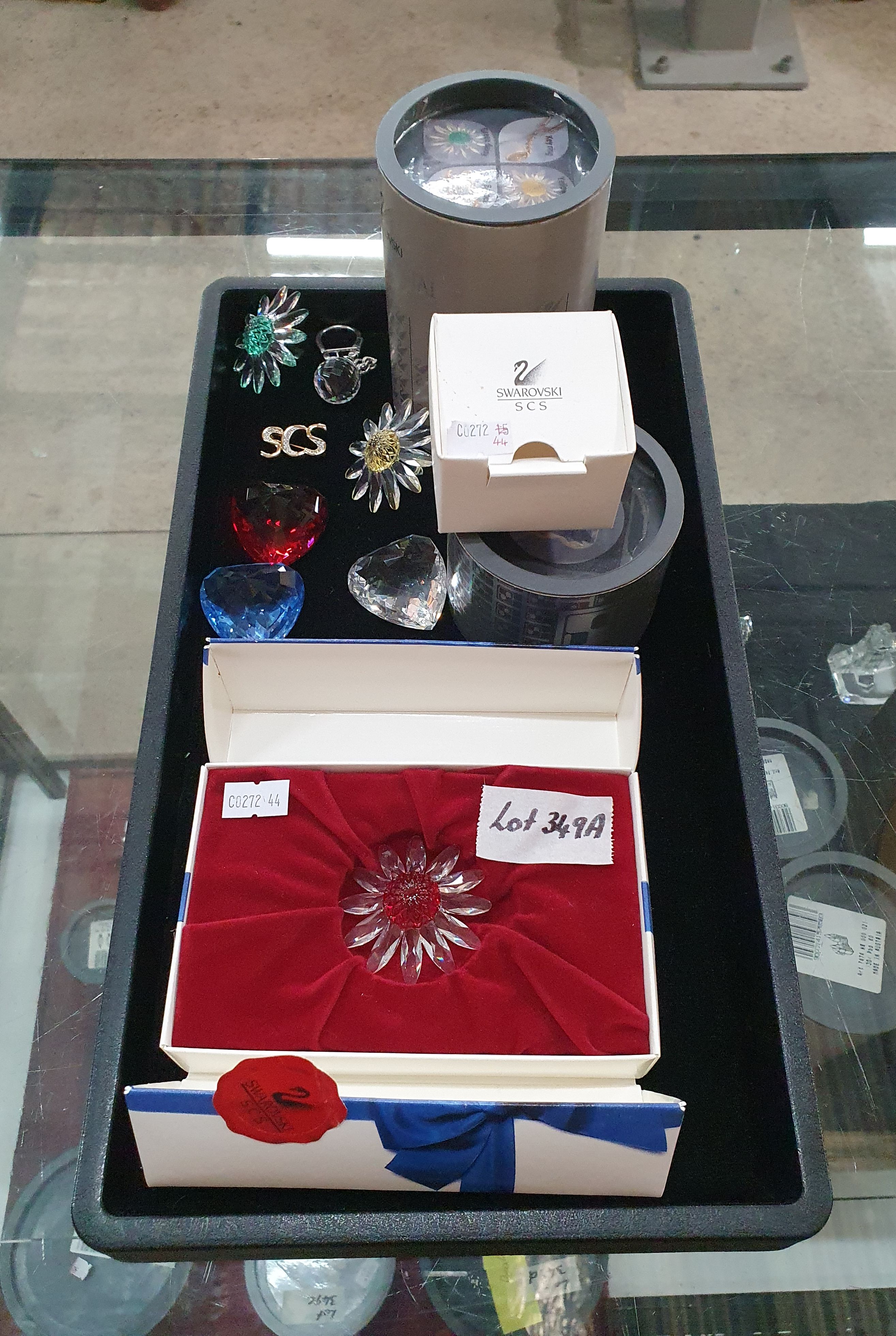 A Group Of Swarovski Items