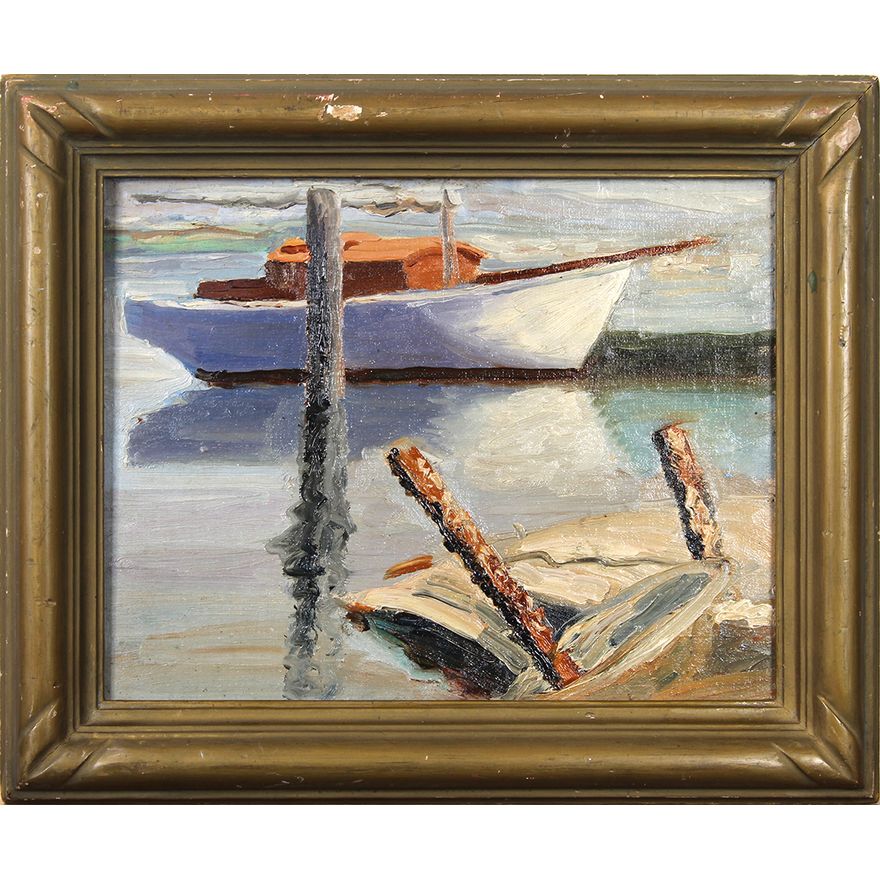 Painting, Boats in the Bay, Near Oakland