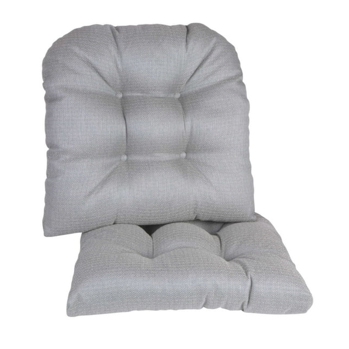 Klear Vu Gripper Omega Tufted Non-Slip Chair Cushion (GREY)