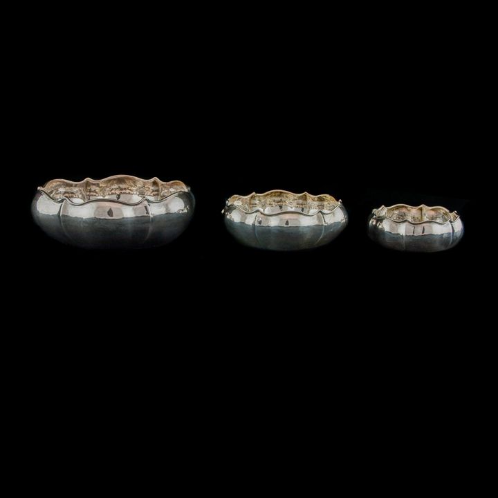Buccellati silver lotus form bowls