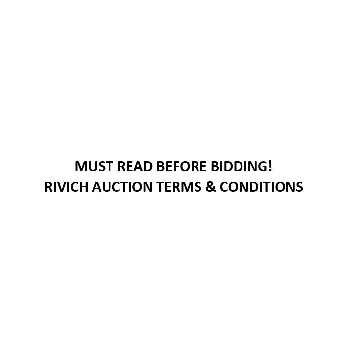 RIVICH AUCTION TERMS AND CONDITIONS