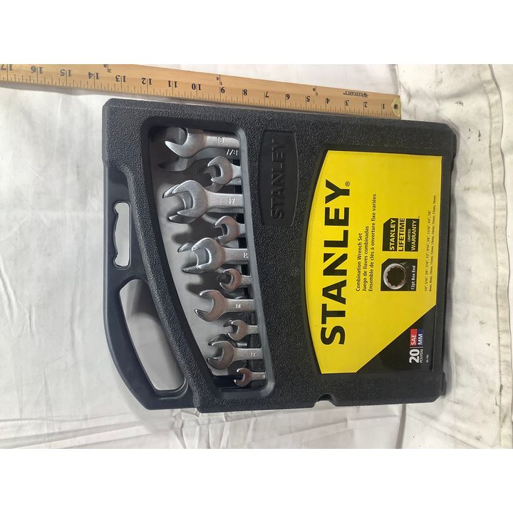 Stanley 20pc SAE/MM Combination Wrench Set w/ 12pt Box End