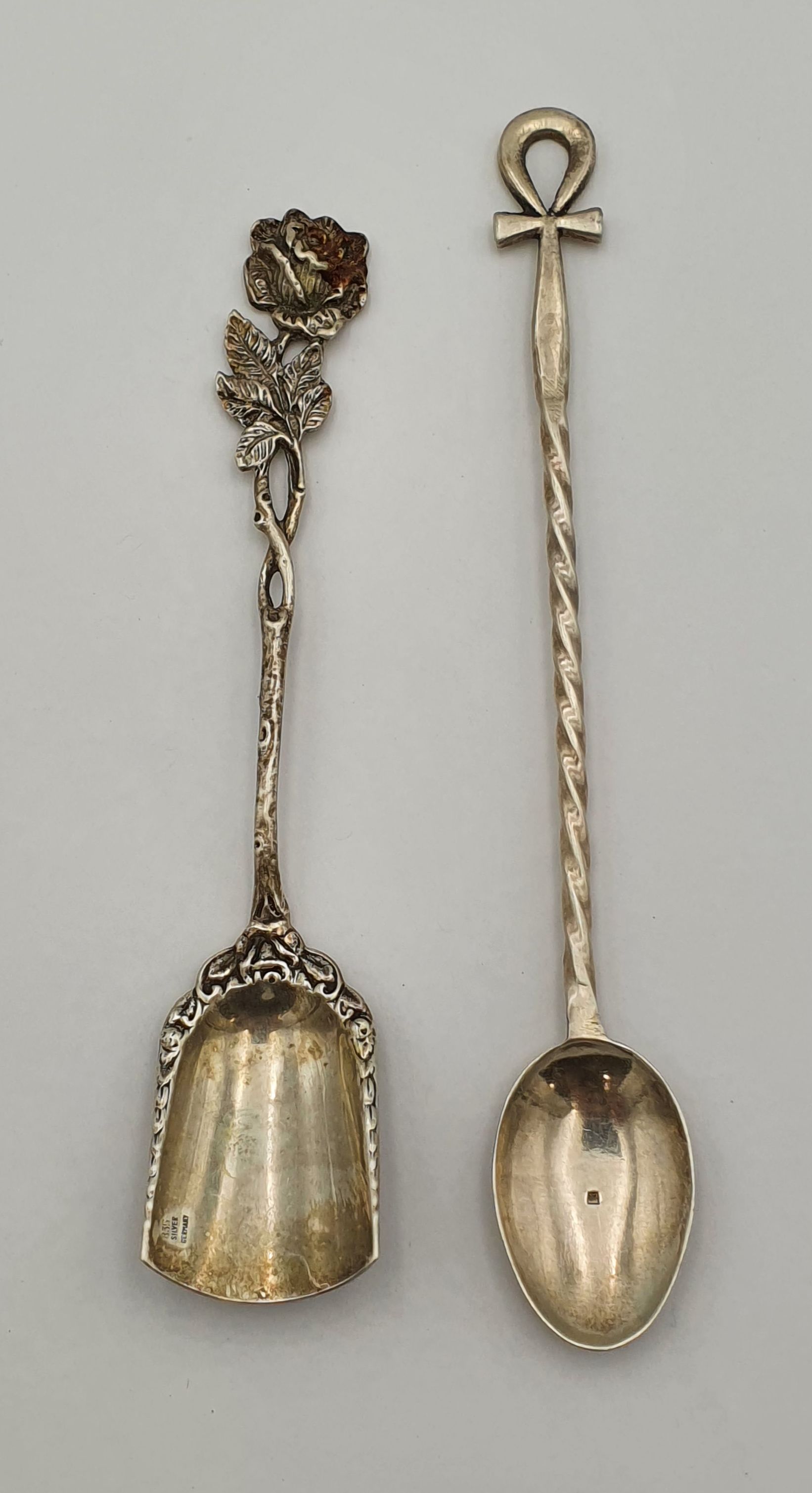 A German Silver Rose Of Hildesheim Jam Spoon
