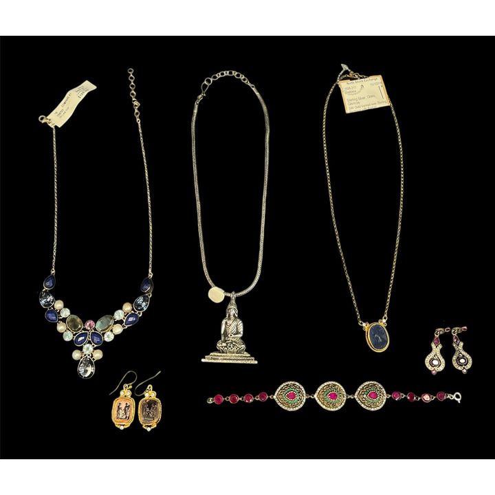 Collection High End Sterling Silver Gemstone & Cameo Jewelry
