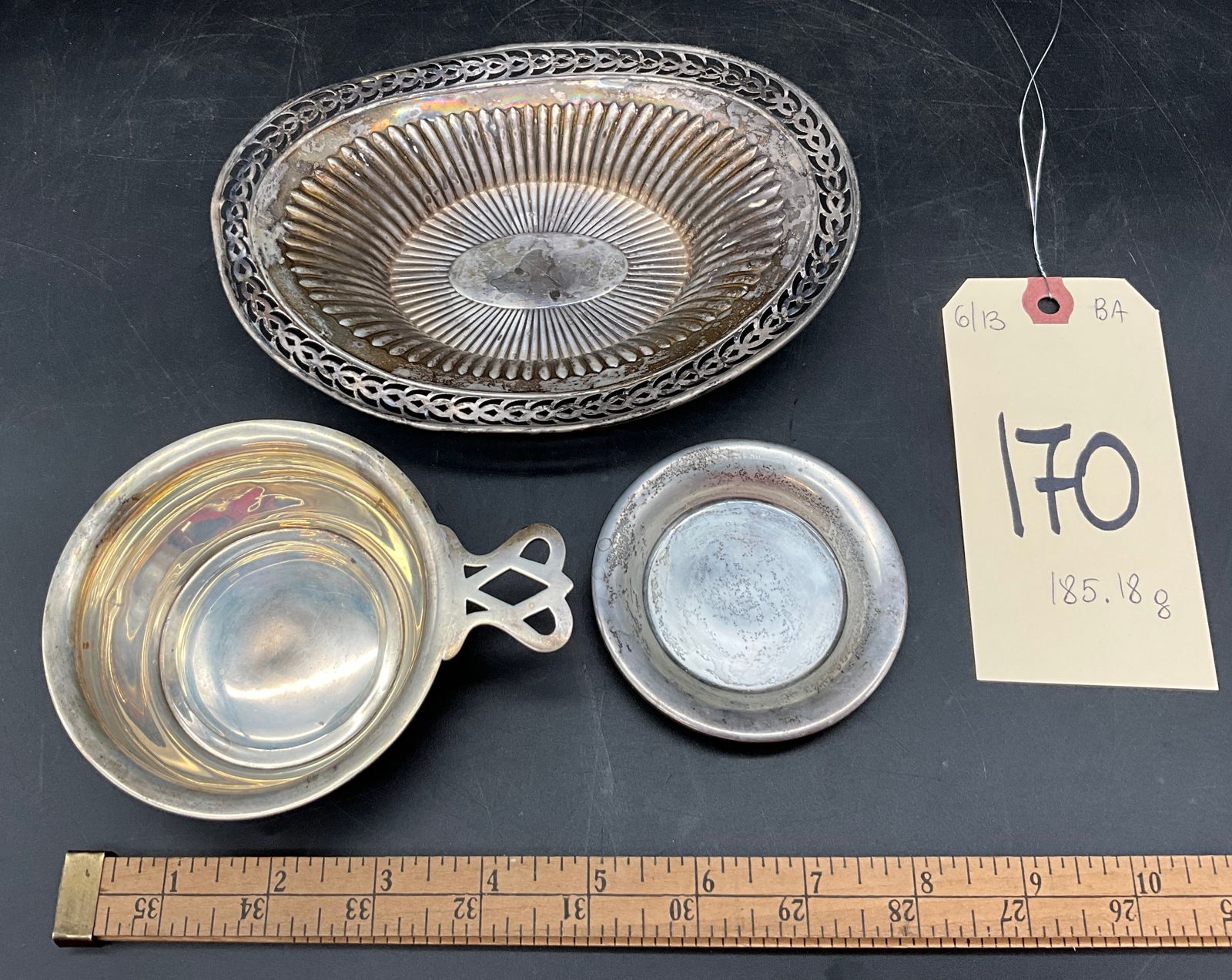 3 PC STERLING SILVER DISHES Teel Auctions