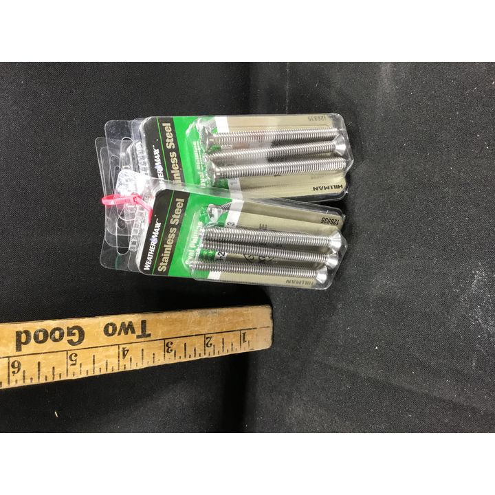 (Buying 4) Weathermaxx Stainless Steel Oval Phillips Machine Screws 1/4-20 x 3