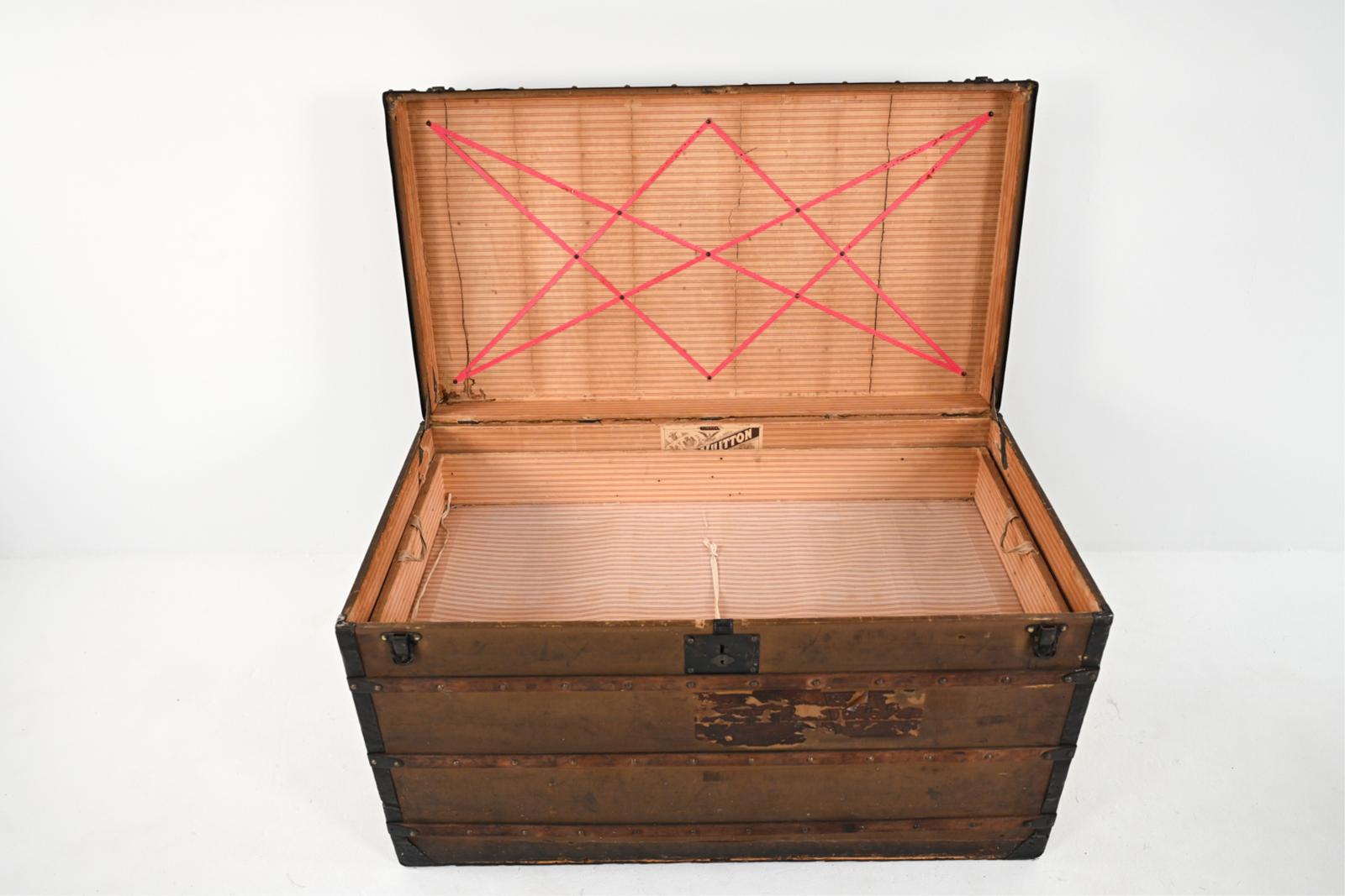 Sold at Auction: EARLY LOUIS VUITTON TRIANON STEAMER TRUNK C. 1889