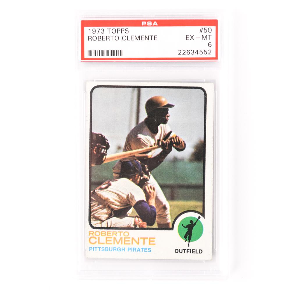 At Auction: 1973 Topps #50 Roberto Clemente Pittsburgh Pirates Baseball Card