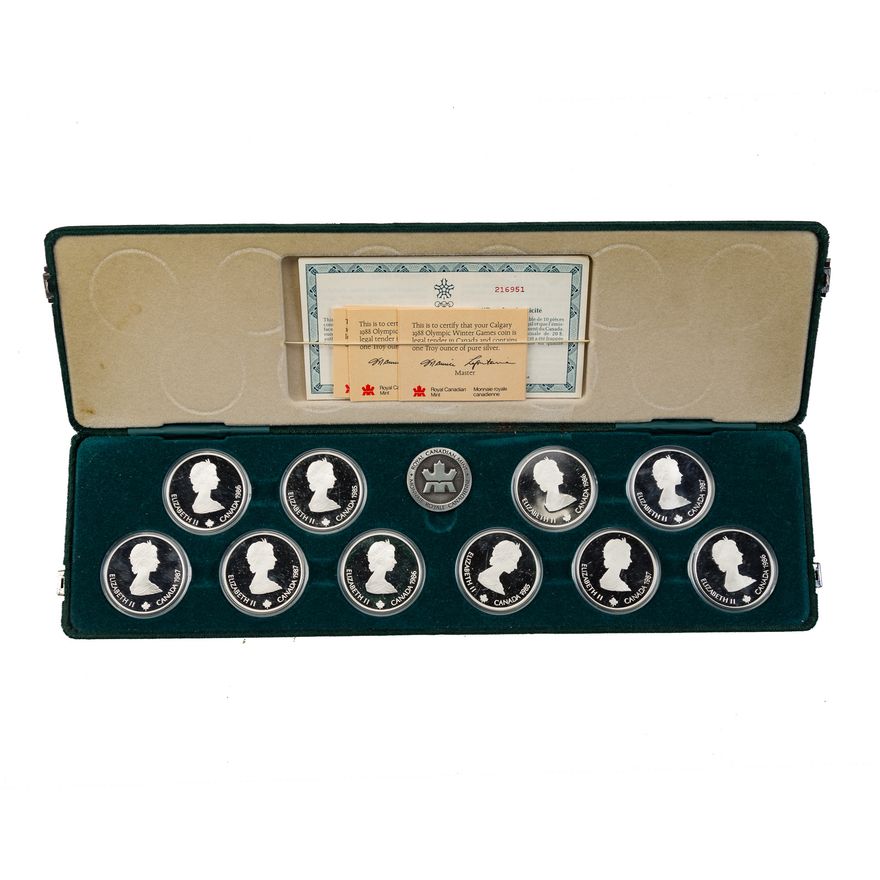 1988 Canadian 10 Coin Silver Olympic Proof Set