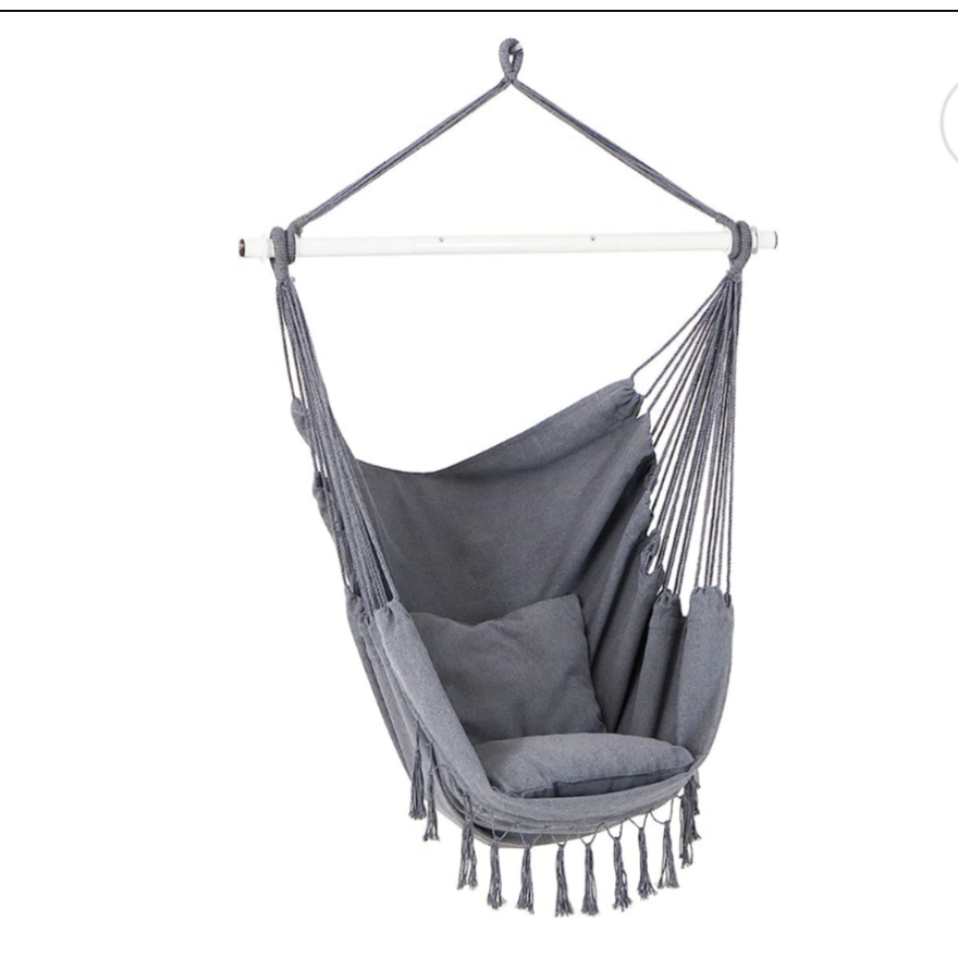 Bliss Hammock Chair 40in, 250lb Capacity- Grey